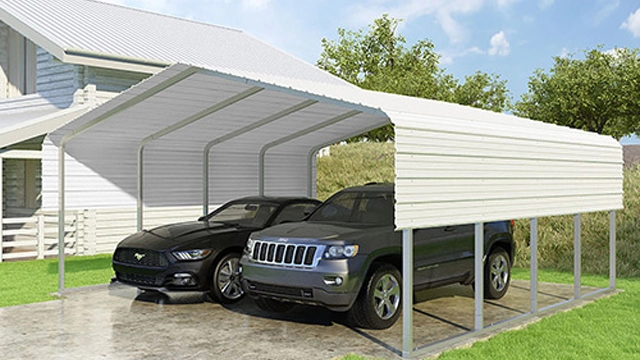 Carport installed for home in Brandon, FL.