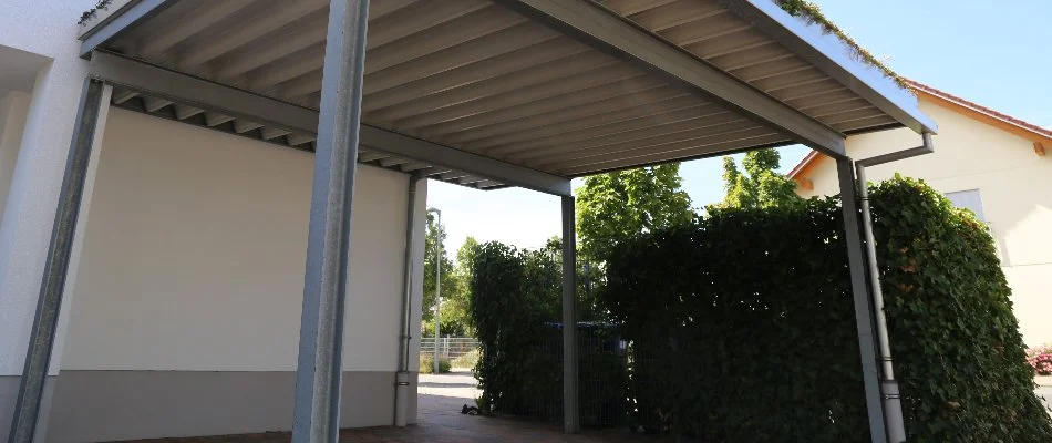 A carport in Wimauma, FL, attached to a home.