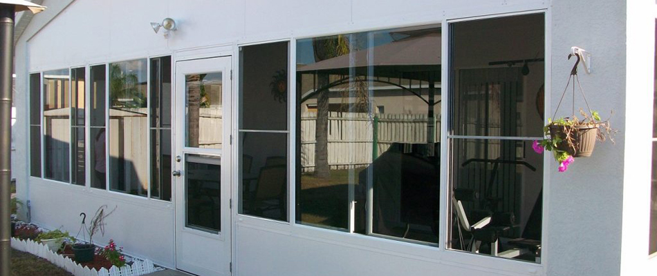 A property with a glass room feature installed in Sun City Center, FL.