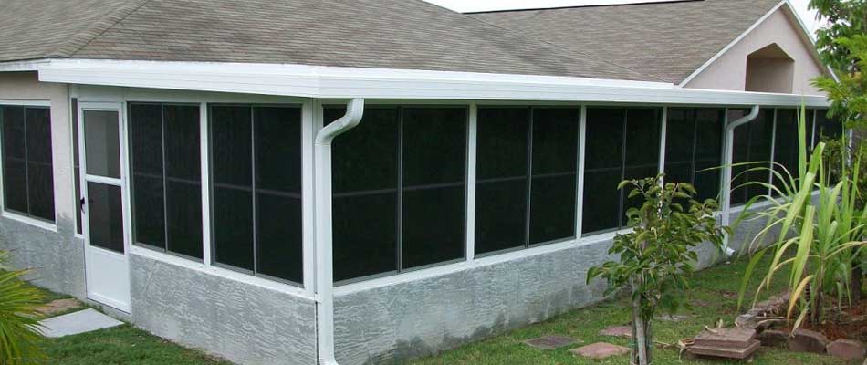 Newly built glass room enclosure completed by our team at American Home Center.
